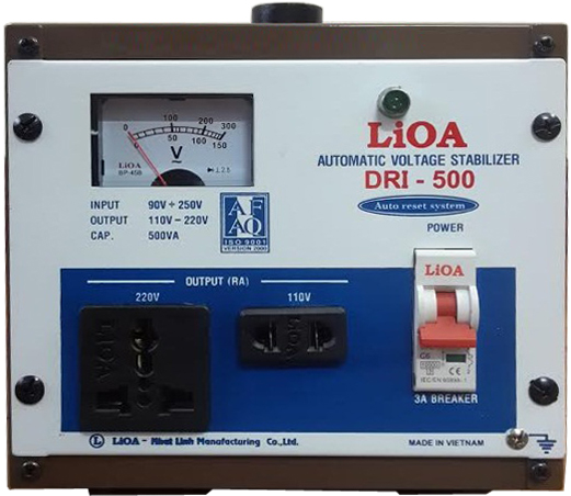 Ổn áp lioa 2000va dải điện áp 130V-250V