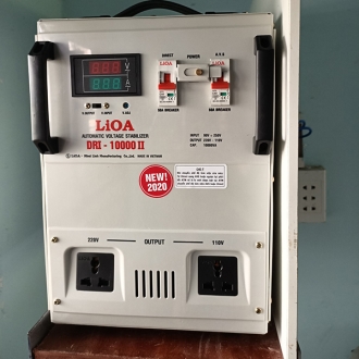 Ổn áp Lioa 10KVA DRI dải 90V-250V ỔN ÁP LIOA DRI-10000 II LED HAI ÁT MỚI